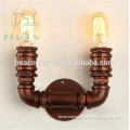 Antique Style Bar Decorative water pipe wall lamp with Edison Light Bulb